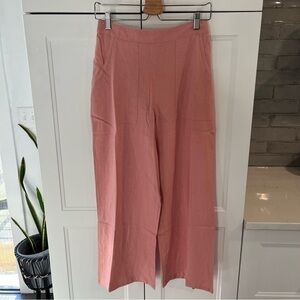 Band of the free Pink Linen Blend High Waist Wide Leg Pants Small